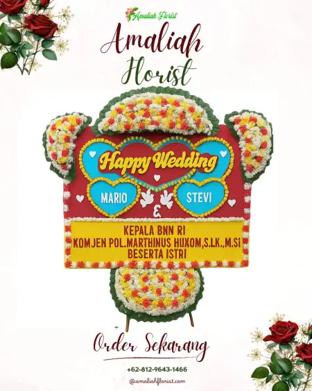 Papan Bunga Pernikahan Kajarharjo